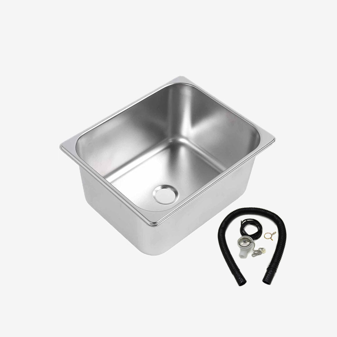 Evier rectangle pour van 320x260mm en kit (accessoires inclus)