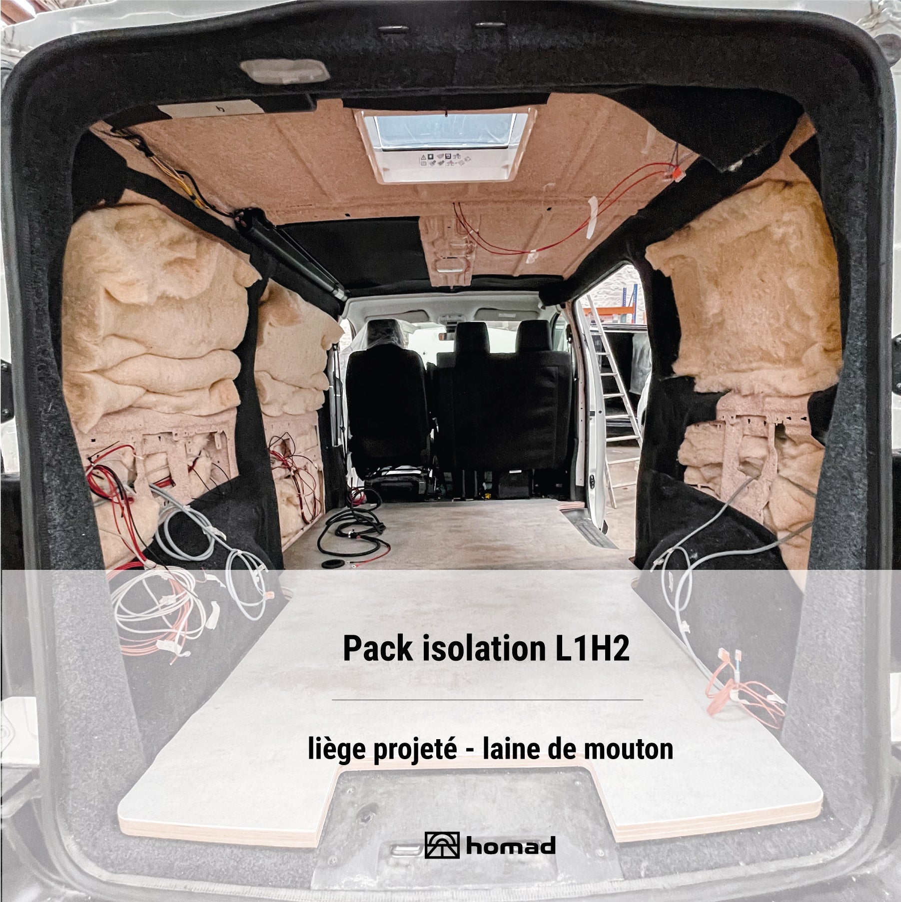 Pack isolation L1H2 liège projeté - laine de mouton