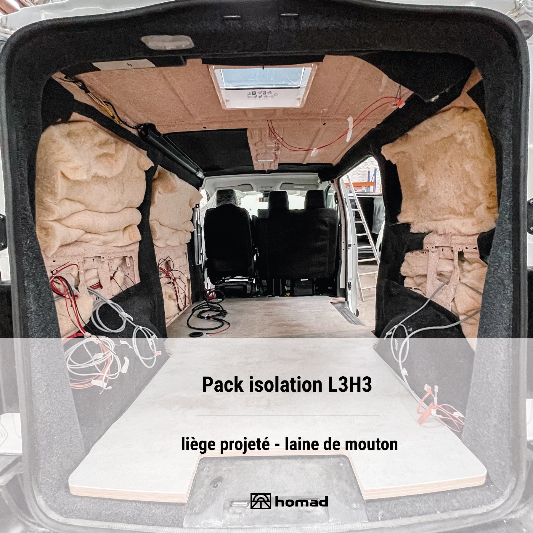 Pack isolation L4H3 liège projeté - laine de mouton