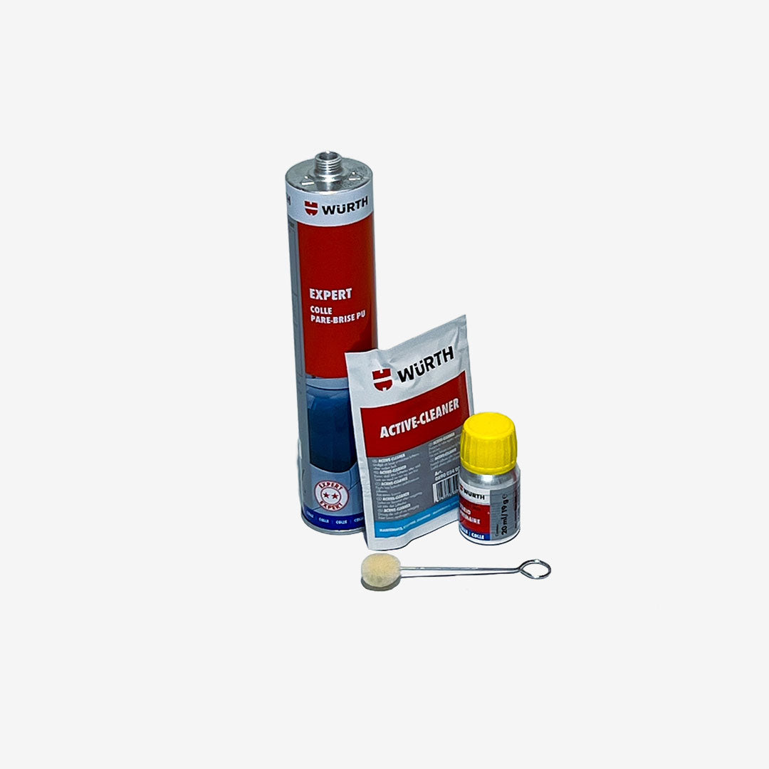 Colle pour pare-brise Wurth, kit cartouche expert 310mL
